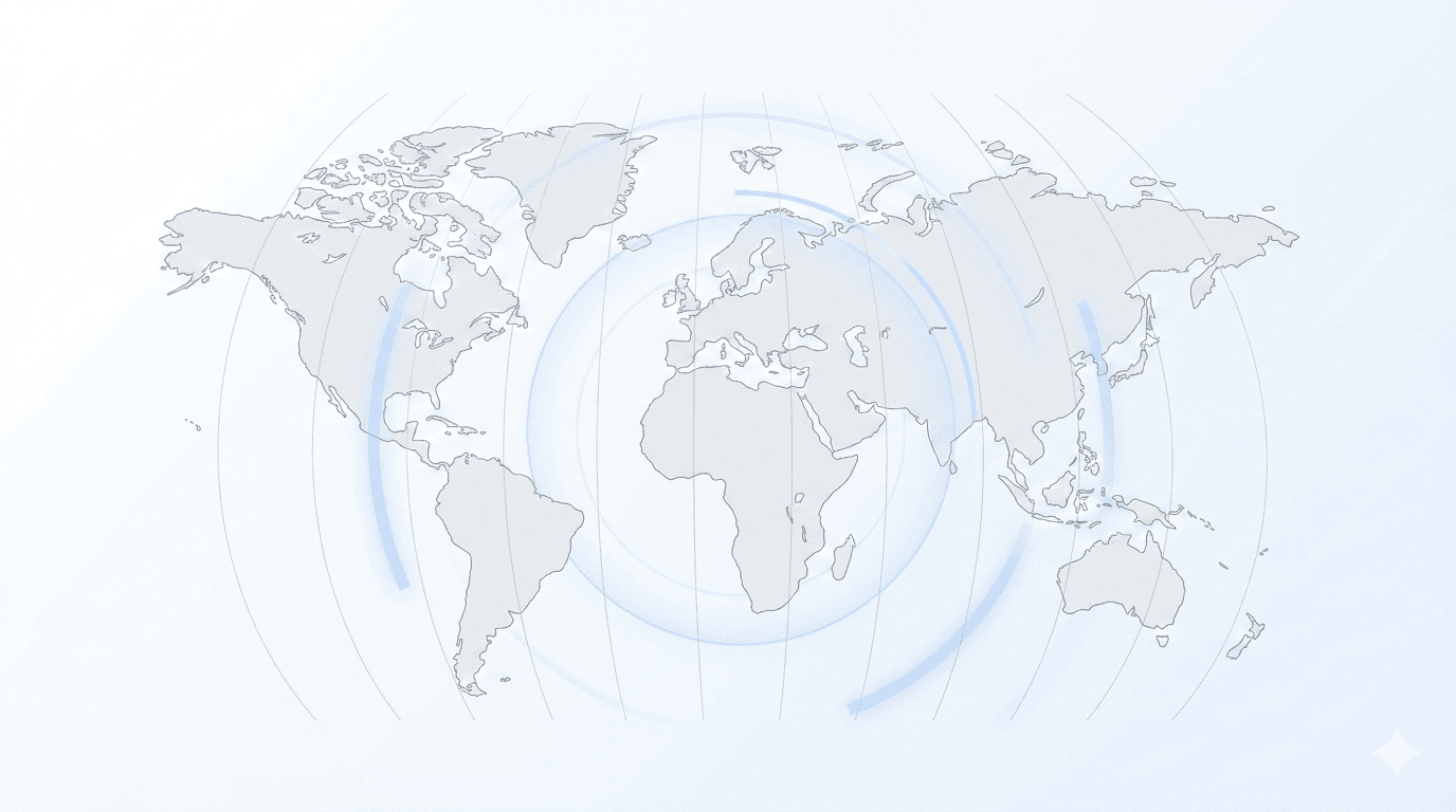 World map showing global time zones
